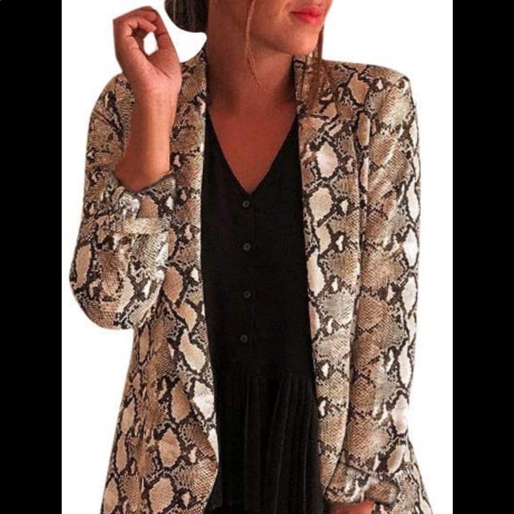 Snake print blazer